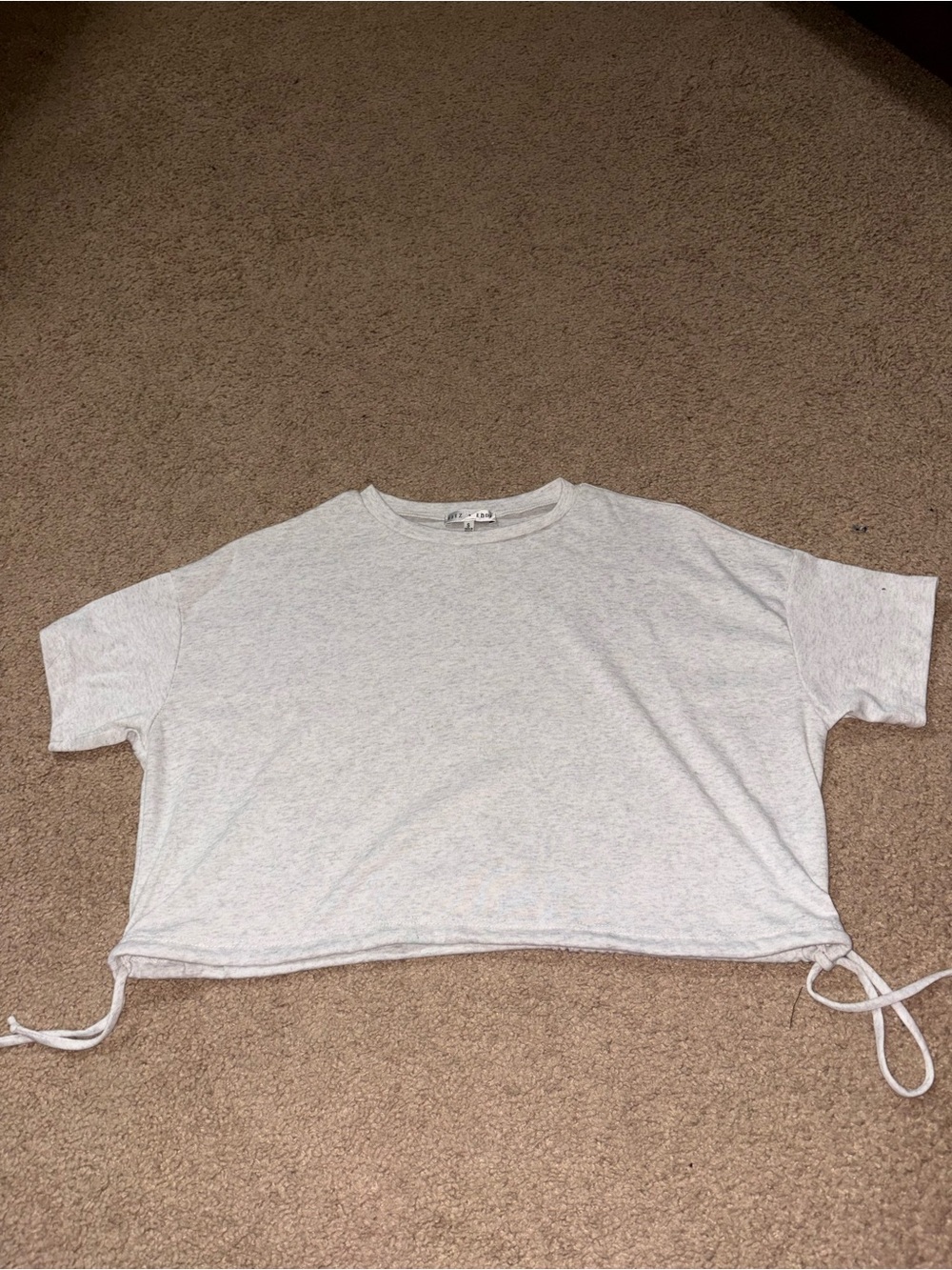 Buckle x Fitz + Eddie Heather Gray Cropped Tie-Hem Tee